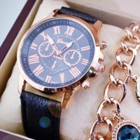 READY STOCKGrimo Geneva Leather Watch Jam Tangan Wanita Leather Watch Watches Perempuan Dinner Aosun Casual