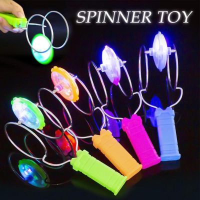ของเล่นสปินเนอร์แม่เหล็กใช้มือหมุนล้อไกโรสำหรับเด็กของเล่นหมุนได้มหัศจรรย์สำหรับใช้ในไฟ LED หลากสี