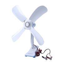 【YF】 Universal 12V 16.5” Ceiling Fan Hanging Camping Desk Clip On for Outdoor Home Office BBQ and more