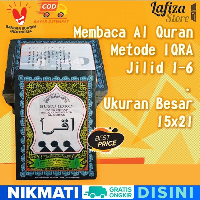 Buku Iqra Besar Murah Jilid 1-6 Ukuran 15x21 / Buku IQRA JUMBO / BUKU ...