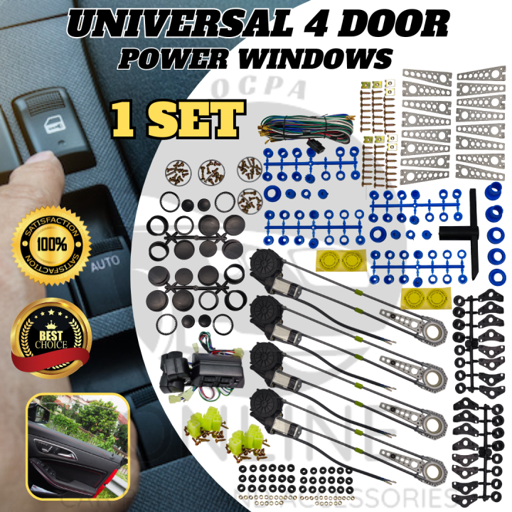 OCPA ELECTRIC 12 VOLTS UNIVERSAL TYPE POWER WINDOW KIT FOR 4 WINDOWS
