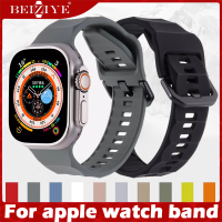 Sport ซิลิโคน สายนาฬิกา For apple watch ultra 49mm series 8 7 6 5 SE 41mm 45mm 42mm 44mm 38mm 40mm สาย นาฬิกา สมาร์ทวอทช์ สายนาฬิกาข้อมือสำหรับ