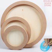 ┇△ 1 PCS DIY Souvenirs Hand Print Footprint Clay Round Wooden Photo Frame