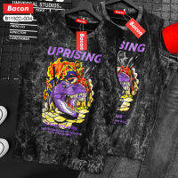 เสื้อกล้ามแฟชั่น ฟอกสี ลาย ไดโนเสาร์ UPRISING