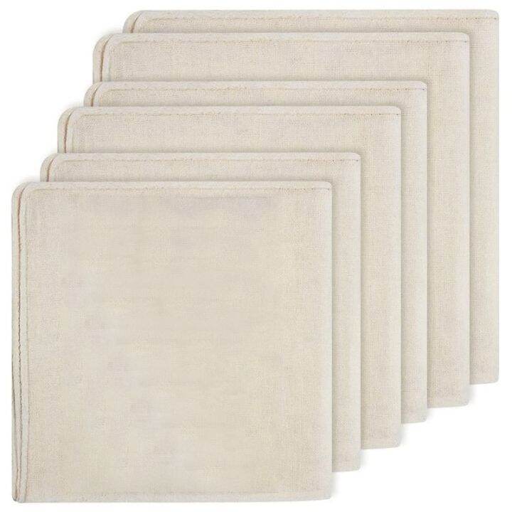 6 Pack Cheeseclothes, Unbleached Pure Cotton Muslin Clothes Soft Square