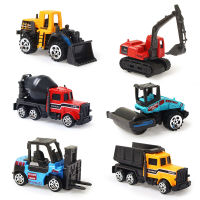 6ประเภทKids ToysมินิโลหะDiecastรุ่น1:64วิศวกรรถรถขุดรถบรรทุกBulldozerของเล่นเพื่อการศึกษาสำหรับเด็ก