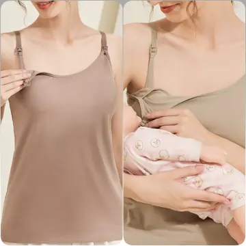 Women's Nursing Cami Tank Tops for Breastfeeding Women Nursing Tops  Maternity Shirts, Camisoles with Built in Bra 