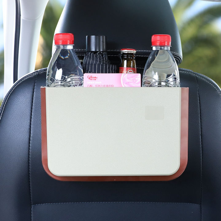 car-trash-can-organizer-net-for-storage-bag-auto-pocket-tablet-phone-glasses-protection-tray-back-table-rear-seat-cup-holder