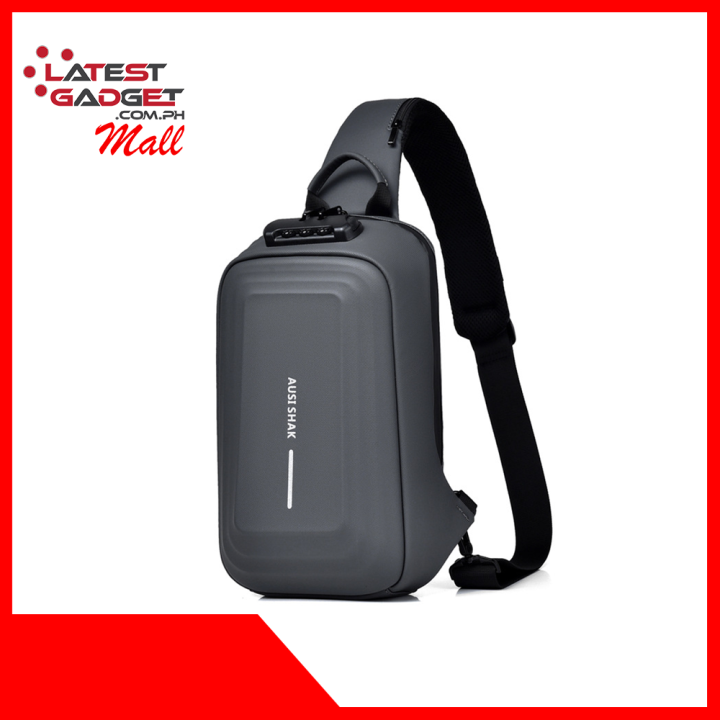 Hard Case Body Bag With Combination Lock 31x18x5.5cm Dark Gray