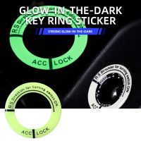 Motorcycle Night Luminous Ignition Switch Key Ring Stickers Universal Decoration Key Fluorescent Circle 3D Decals Accessories Decals  Emblems