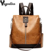 ✿☌ Fashion Anti theft Women Backpacks Famous Brand High Quality PU Leather Travel Backpack Ladies Large Capacity Shoulder Handbags
