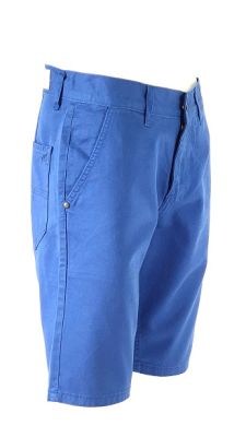 กางเกงลำลอง กางเกงขาสั้นผู้ชาย กึ่งผ้ายีนส์ผ้าเวสปอยส์ ผ้าCOTTON 100% เป้า ซิป Size.28-44-สี น้ำเงิน