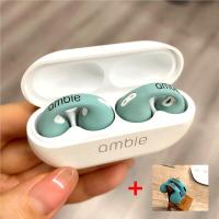 Ambie Bluetooth Earphone 1:1.1 Copy Ambie Sound Earcuffs Ear Bone Conduction Earphones Auriculares Headset TWS Sport Earbuds Over The Ear Headphones