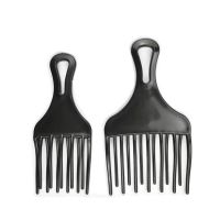 【CC】 1Pc High  Low Comb Insert Afro Hair Pick Big Fork Plastic Curl Anti-static Styling