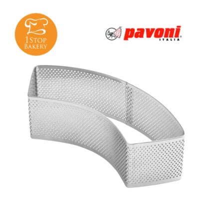 Pavoni XF56F Micro perforated steel bands by Johan Martin Mezzaluna shape 157x50xh 45 mm / ริงค์อบทาร์ต