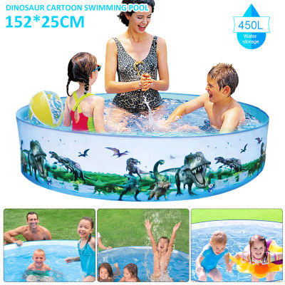 Water Party Kids Play Toys Outdoor Swimming Pool Wear-Resistant Inflatable Pool with Dinosaur Patterns for Backyard Summer