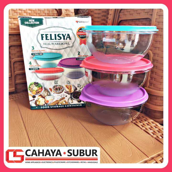 Toples Makanan Sealware Bowl FELISYA 1200ml Harga Satuan Premium Model