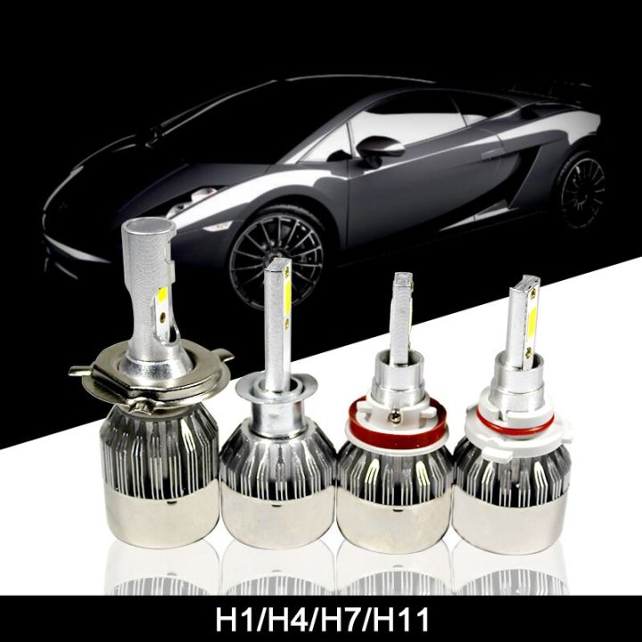hot-on-sale-yanjina85828158-หลอดไฟไฟรถยนต์-led-36w-3800lm-กันน้ำ-h-1-4-7-11โคมไฟ-cob-ไฟติดหน้ารถ6000k-12v-2ชิ้นใกล้และไฟสูง
