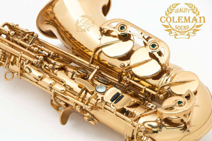 แซกโซโฟน-saxophone-alto-coleman-cl-330a-gold-lacquered