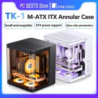 Jonsbo แหวน M-ATX TK-1 ITX กระจกเทมเปอร์ห้องวิวทะเล E-Sports คอมพิวเตอร์เดสก์ท็อปสีดำกรอบโครงขนาดเล็ก