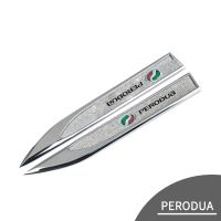 Hot New 2PCS Perodua Styling Modified Metal rhinestone Logo Side Sticker For Perodua Viva Myvi Bezza Aruz Kancil Axia Ativa qing