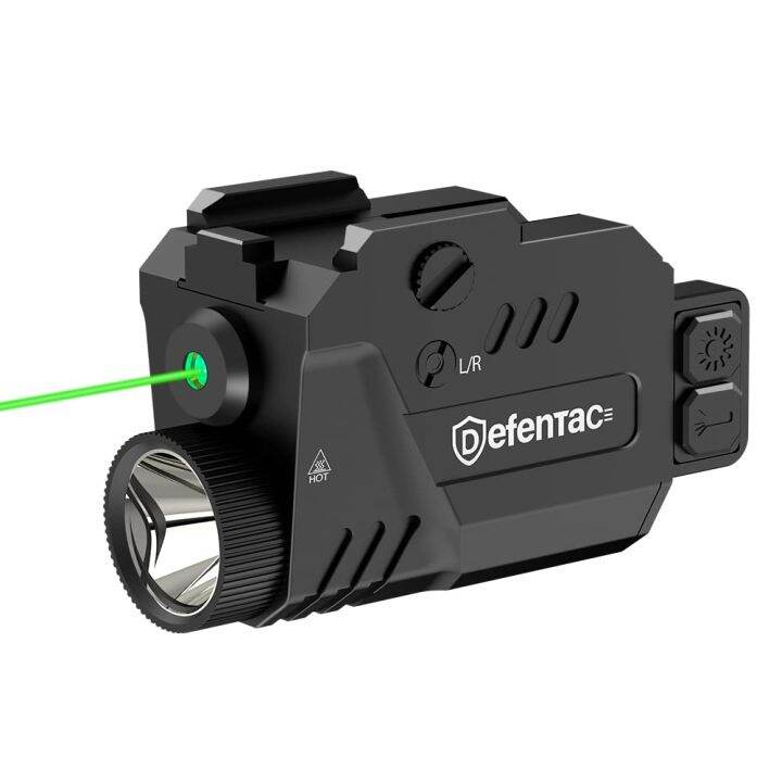 Defentac Tactical Flashlight With Green Beam And White Led Combo, 680lm 