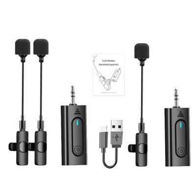 Wireless Microphone System Headset 2.4G Lapel Mic System With Rechargeable Transmitter &amp; Receiver Electronic Product Accessories For Recording Stage Speakers Voice Amplifier forceful