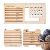 Knitting Needle Gauge Measuring Tool Counter In US Wood Knitting Needle Gauge And Ruler Multifunctional Durable Needle Sizing