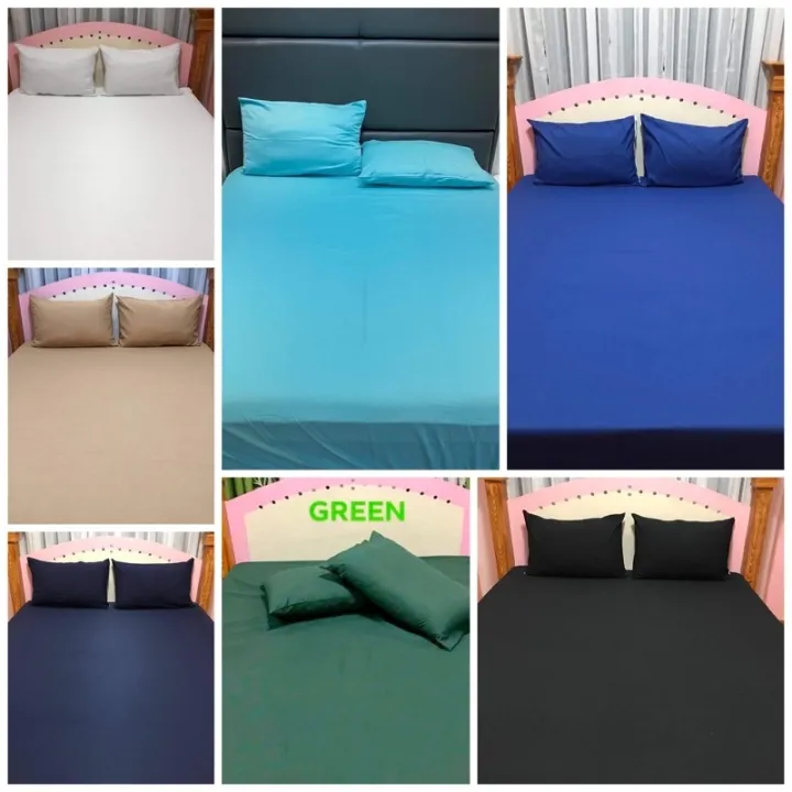 Moniky Plain Bed Sheet Full Garter Canadian Cotton Lazada PH