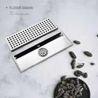 High Quality Steel Shower Drains for Tile Inserted Deodorant Floor Drain Brushed Finish Removable Cover Grid Grate