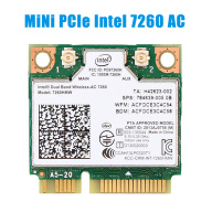 Thẻ Wifi Intel 1200 AC Không Dây 7260 Mbps 7260HMW Bộ Chuyển Đổi Bluetooth 2.4 Nửa Mini PCI-E 4.0G 5Ghz Ăng Ten IPEX 802.11ac Cho Máy Tính Xách Tay thumbnail