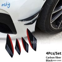 4Pcs/set Universal Car Front Rear Bumper Strip Lip Spoiler Diffuser Splitter Scratch Protector Winglets Side Skirt Extension