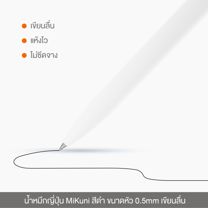 ทักแชทรับคูปอง-rollerball-pen-หมึกญี่ปุ่น-mikuni-สีดำ-ขนาดหัว-0-5mm-ปากกาลูกลื่น-ปากกาหมึกซึม-เขียนลื่น