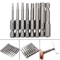 8pcs Magnetic Hex Shank Screwdriver Bits Set Hexagon Head Wrench Drill Bit Key Allen Screwdriver Bit Set 1.5/2.5/3/4/5/6/8mm