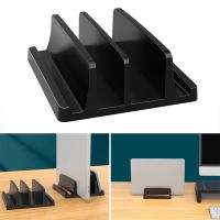 +【】 4 In 1 Laptop Stand Portable Vertical Non Slip Black Space Saving Universal Cellphones Tablet For Desk Notebook Holder Storage