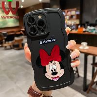 เคสซิลิโคนนิ่มลายการ์ตูน3D น่ารักของ Disney Minnie สำหรับ OPPO Reno 5 Pro Reno 6Z 7Z Reno 2F 2Z Realme C1 C53 NFC ปกป้องกล้อง C51แฟชั่นกรอบด้านหลังเป็นลอน