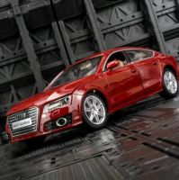 โมเดลรถโลหะผสมรถ AUDI สำหรับ A7คูเป้ของเล่นโลหะแบบจำลองไฟสูงคอลเลกชันเด็กผู้ชายสำหรับ Kado Ulang Tahun เด็ก