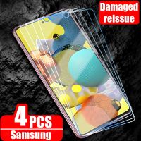 [Phone case]Samsung Galaxy กระจกนิรภัยสำหรับ4ชิ้น,A52 A12 A53 A71 A52S A72 A31ปกป้องหน้าจอสำหรับกาแล็คซี่ S22 S21 S20 FE A21S A50