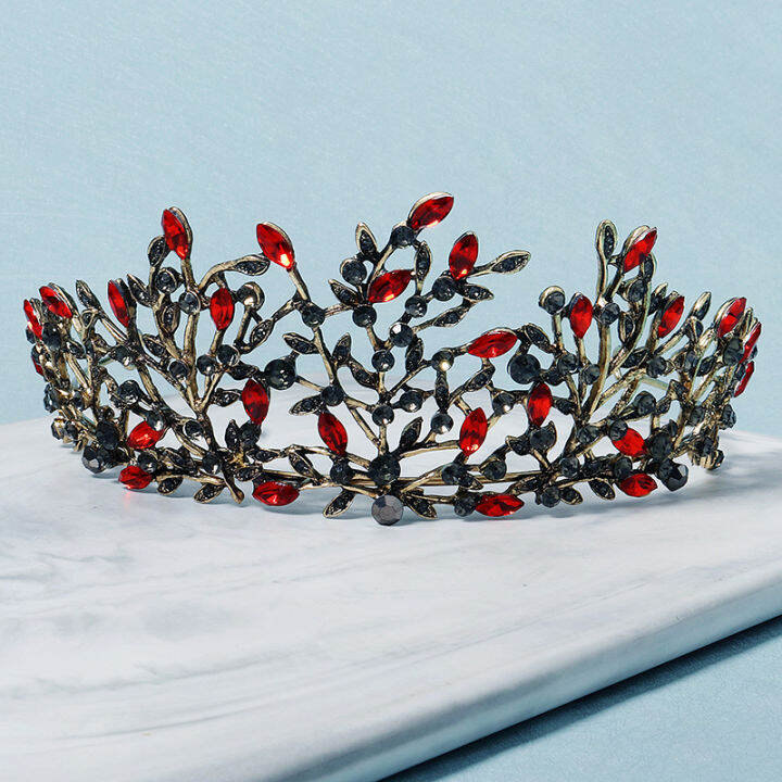 มงกุฎไรน์สโตนทองโบราณ-tiaras-และมงกุฎสำหรับผู้หญิงอุปกรณ์ผมพรหมเครื่องประดับผมหูฟังปาร์ตี้-h-eadwear-ของขวัญ