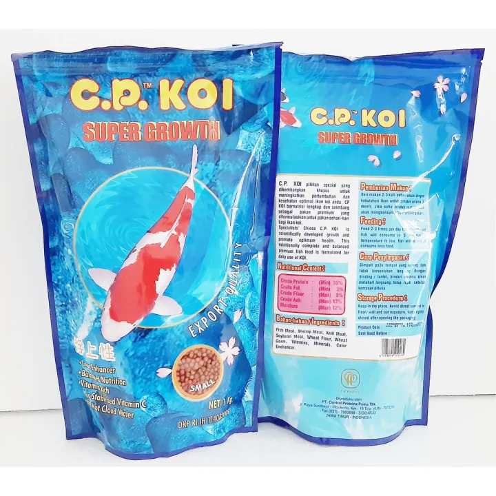 CP Koi Food Super Growth Pakan Pelet Ikan Koi 1Kg murah Lazada Indonesia