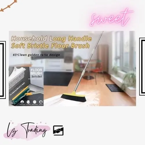 Sweet SALE 2in1 Gap cleaning squeegee brush Bathroom Tiles Brush Long Handle Bathtub Clean Floor