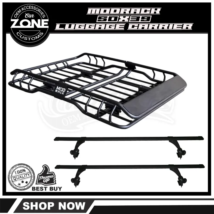Black Mod Rack MODRACK/ MOD RACK Steel Luggage Carrier Roof Rack 50x39 inches (Black ...