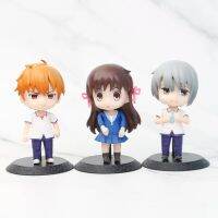 ฟิกเกอร์ผลไม้อนิเมะใหม่3ชิ้น/เซ็ต10ซม. ของเล่นโมเดล Tooru Kyou Yuki Momiji Shigure Hatsuharu Saki Ayame Hatori