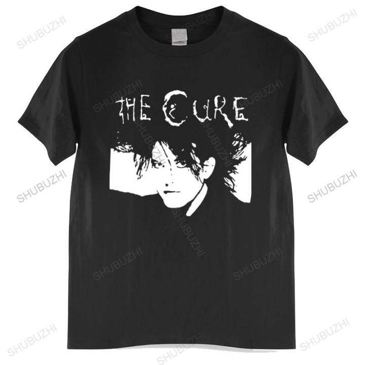 แบรนด์แฟชั่นเสื้อ-t-mens-1986-cure-robert-smith-สีดำ-t-เสื้อกลางผ้าฝ้าย-tshirt-unisex-เสื้อยืดวัยรุ่น-cool-tops