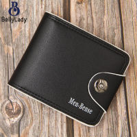 กระเป๋าสตางค์ผู้ชาย Multi-Functional Multi-Card Slot Bifold Short Wallet Coin Purse With Magnetic Buckle【fast】