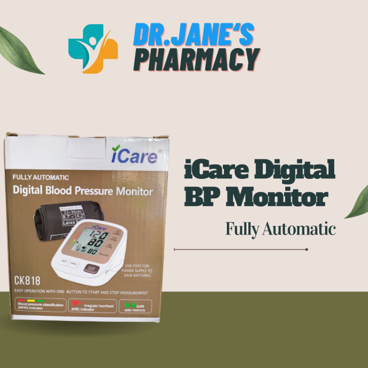 iCare® CK238 USB Powered Automatic Digital Blood Pressure Monitor with Heart Rate Pulse. BP