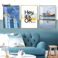 ภูมิทัศน์ผ้าใบโปสเตอร์นอร์ดิกตกแต่งรถ Ocean Beach Wall Art พิมพ์ภาพวาดตกแต่งภาพ Scandinavian Home Decor New