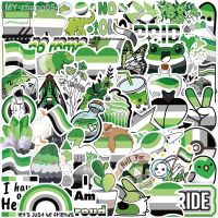 10/52pcs Pack Cartoon Aromantic Pride Sticker Vinyl Waterproof for Water Bottle Laptop Scrapbooking Luggage Guitar Skateboard