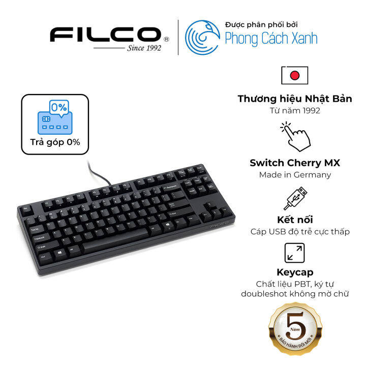 Bàn phím cơ Filco Majestouch 3 Tenkeyless - Hàng Chính Hãng