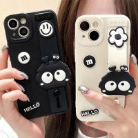 เคสสำหรับ Redmi Note 12 12 12S Pro Plus 11 Pro 11S 10S 9S 8 7 Pro Redmi A1 A2 12C 10C 9A 9C 9T 8A 10 9 8 7 6 Pro Xiaomi 13 Pro 12 11 Lite 12T 10T 11T 8 Lite POCO F5 F3 M3 M5 M4 Pro X3 NFC X3 X4 X3 GT ลูกบอลถ่านหินสีดำน่ารักดอกไม้ DIY สายรัดข้อมือเคสโทรศัพ